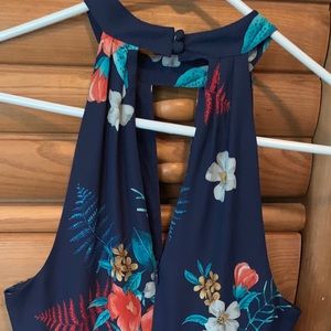 Around neck cocktail dress